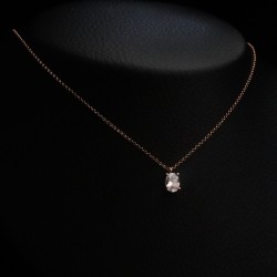necklace with cubic zirconia stone with pink platinum 2
