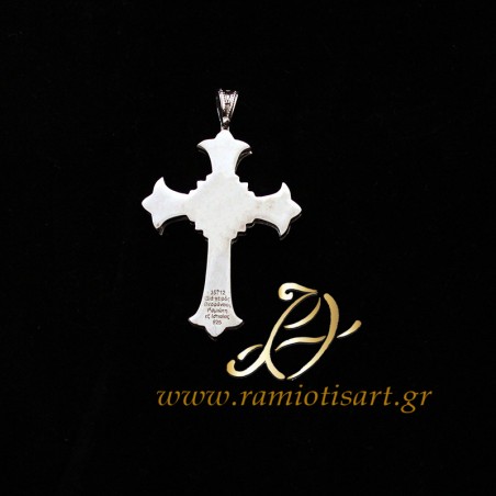 silver pectoral cross reliquary small