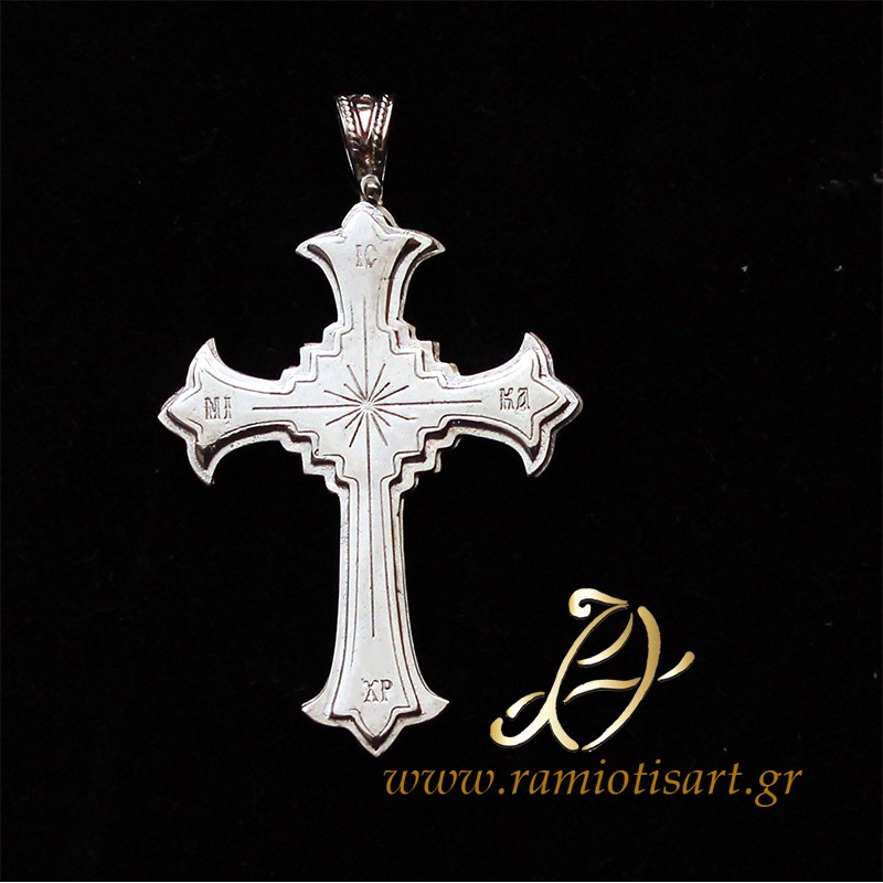 silver pectoral cross reliquary small