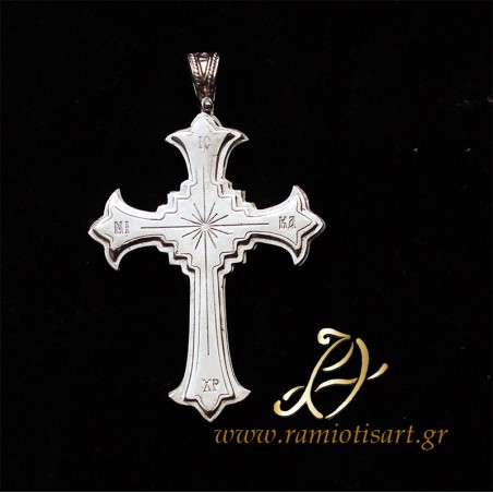 silver pectoral cross reliquary small