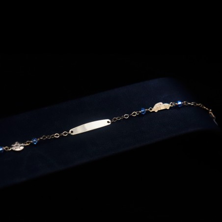 children's golden ID with a car