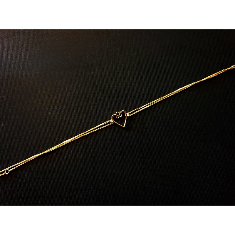 golden bracelet "you grow in my heart" with...