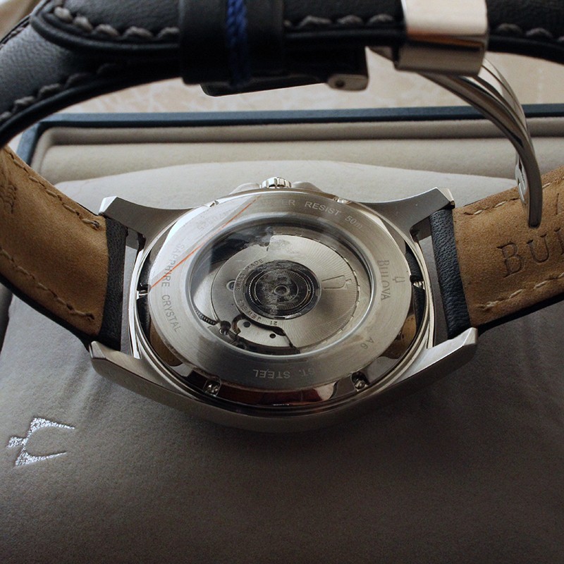 Bulova Accutron 63f76 Automatic leather strap...