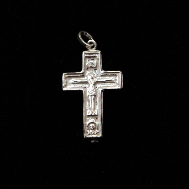 small silver reliquary cross double face MATERIAL SILVER Color natural silver YOUR BUDJET UP TO 50 EURO