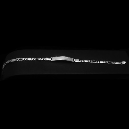 παιδικη λευκοχρυση ταυτοτητα με σαγρε λεπτομερεια