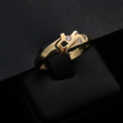 gold ring with cubic zirconia stones 2