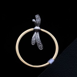 gold ring butterfly with cubic zirconia stones 2