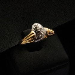 gold ring with cubic zirconia stones