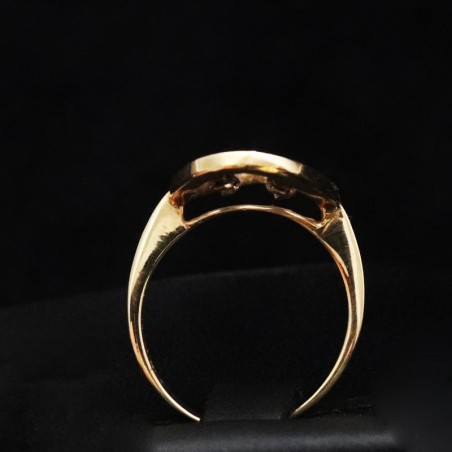 gold ring with cubic zirconia stones