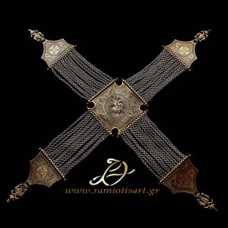 fustanella men's pectoral traditional jewel