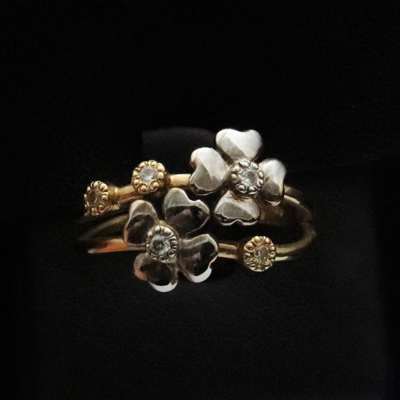 gold ring with pearl and cubic zirconia stones