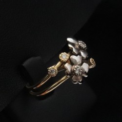gold ring with pearl and cubic zirconia stones 2