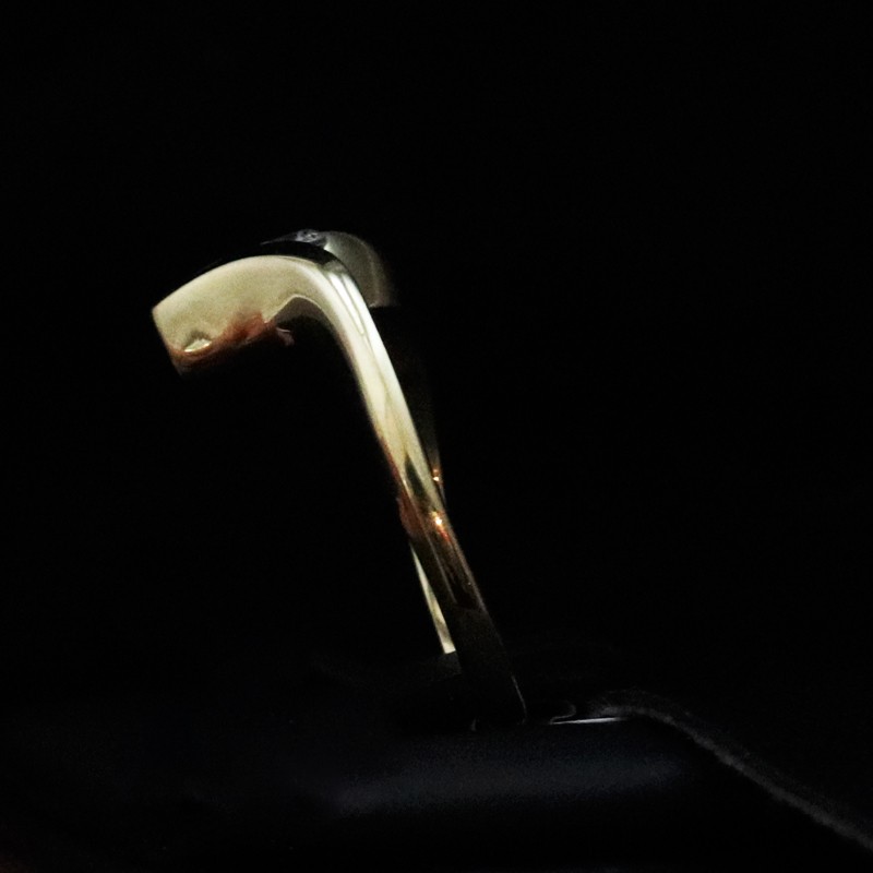 gold ring with cubic zirconia stone