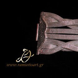 Greek traditional bracelet silver with cubic zirconia 2