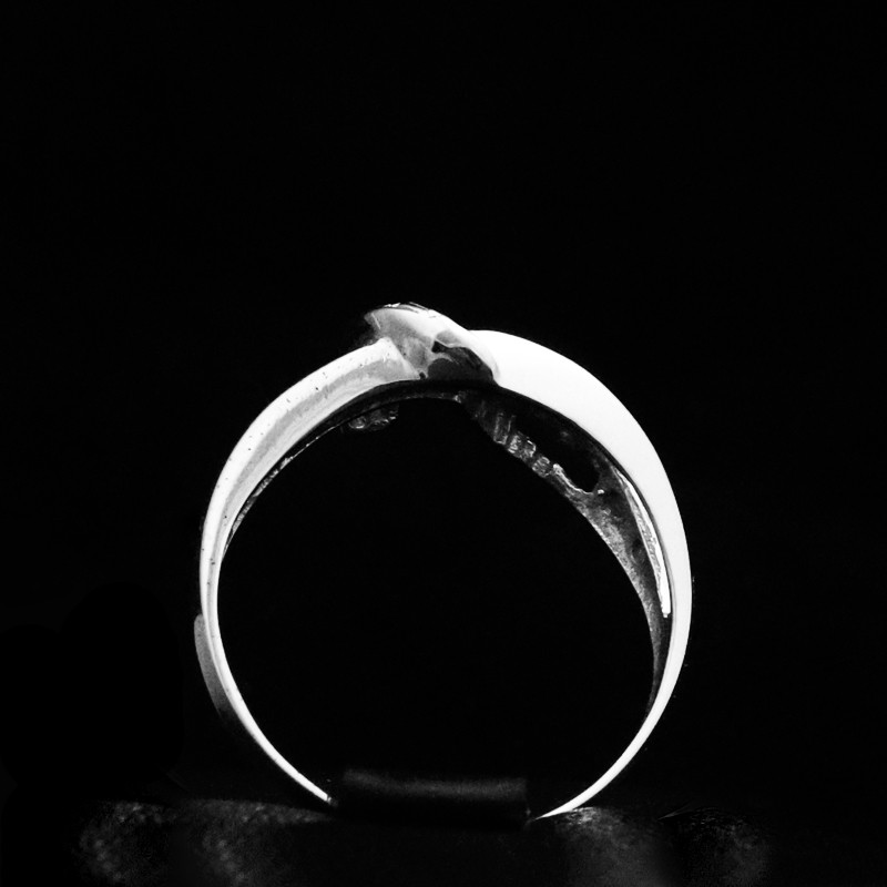 λευκοχρυσο δαχτυλιδι με πετρες ζιργκον