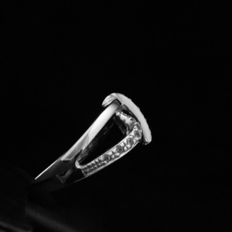 λευκοχρυσο δαχτυλιδι με πετρες ζιργκον