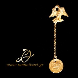 traditional Greek brooch decorated with bird