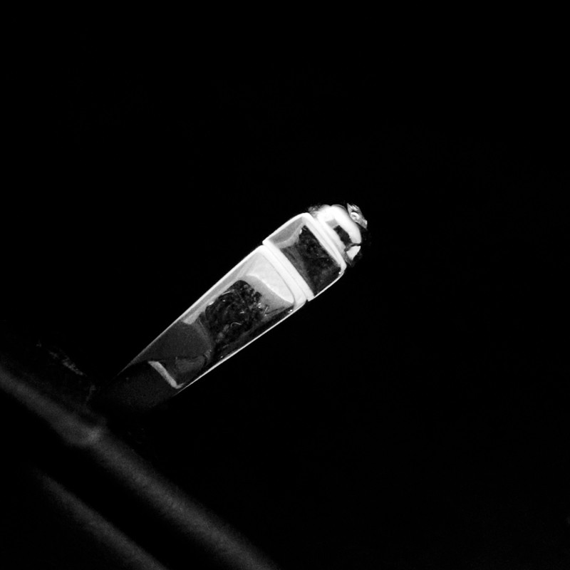 white gold ring with cubic zirconia stones