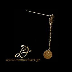 traditional Greek brooch decorated with bird 2