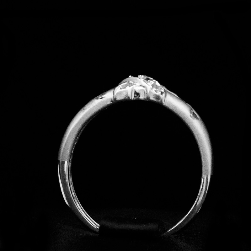 λευκοχρυσο δαχτυλιδι με πετρες ζιργκον