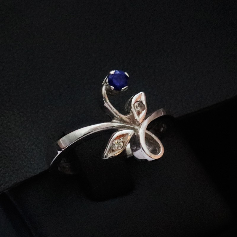 white gold ring with cubic zirconia and...