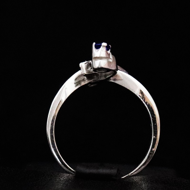 white gold ring with cubic zirconia and...