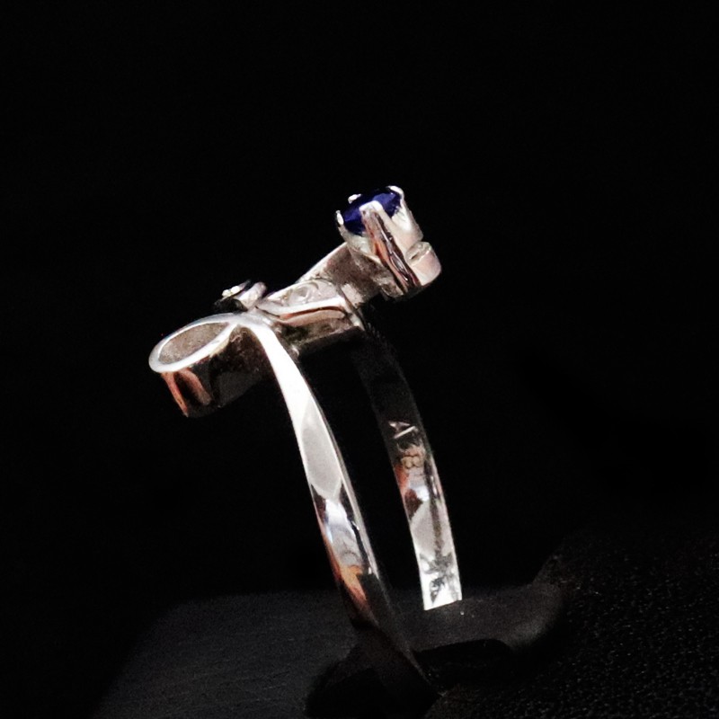white gold ring with cubic zirconia and...