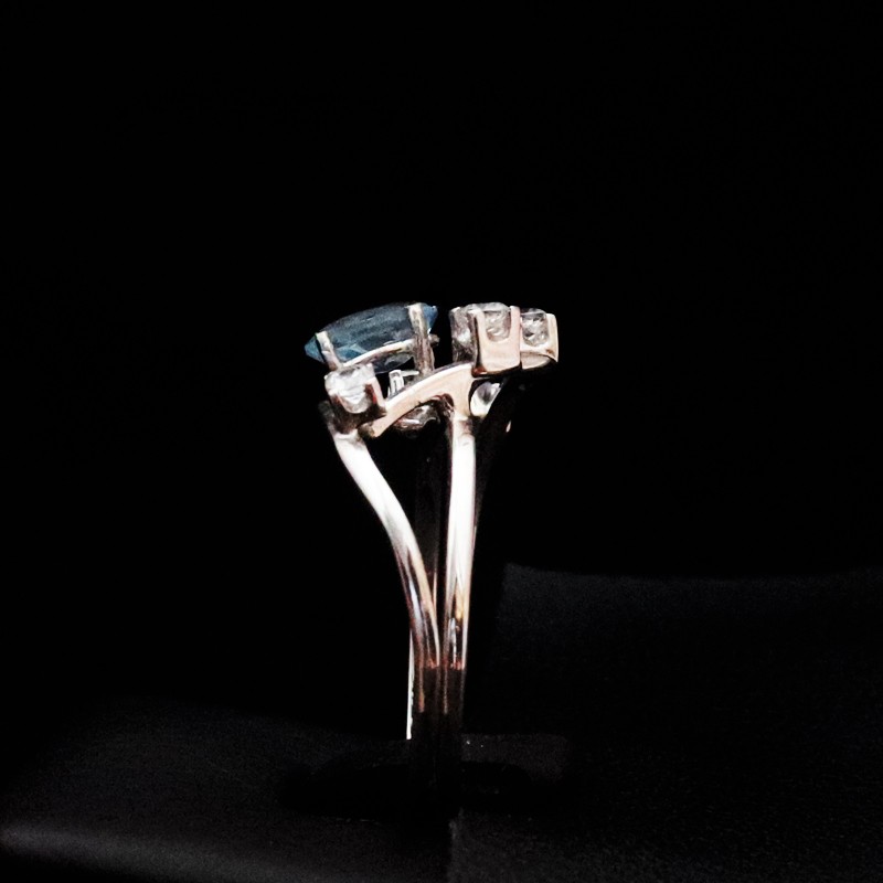 white gold ring with cubic zirconia and...