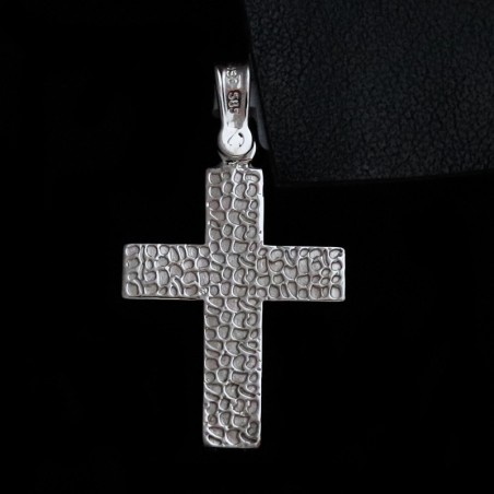 golden cross with cubic zirconia stones