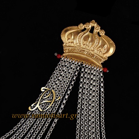 mens Greek traditional pectoral jewel for foustanella