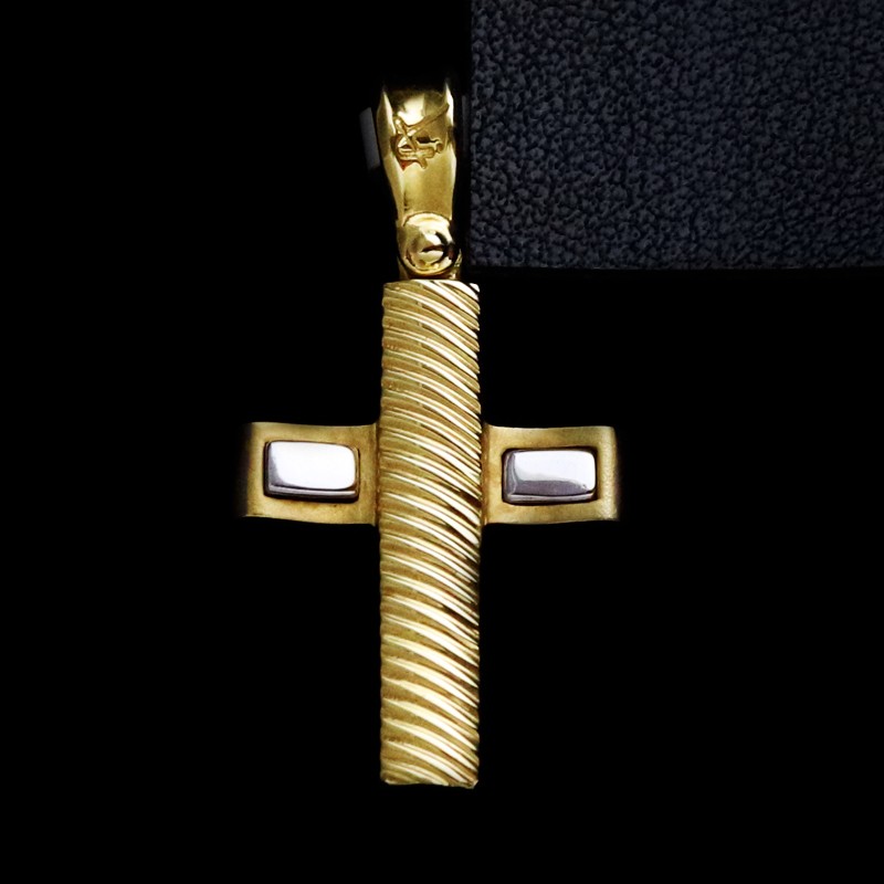 gold cross with platinum