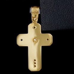 golden cross with cubic zirconia stones 2
