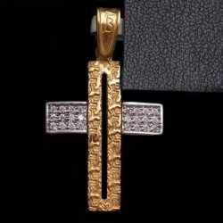 gold cross with platinum