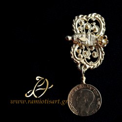 traditional headdress brooch for the costume of Agianna...