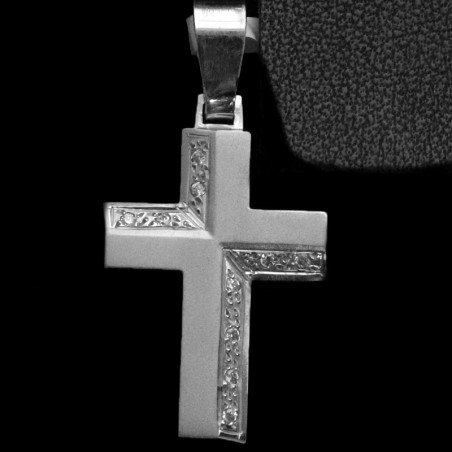 white gold cross