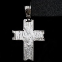 white gold cross with cubic zirconia stones 2