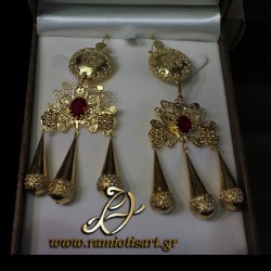 traditional jewelry of Corfu : earrings "triapida" 2