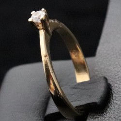 golden ring with cubic zirconia 2