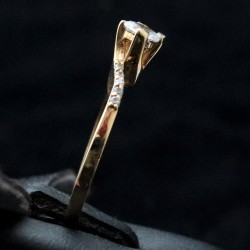 δαχτυλίδι γυναικείο χρυσό μονοπετρο με ζιργκόν 2