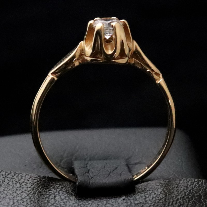 δαχτυλίδι χρυσό με πέτρα ζιρκόν