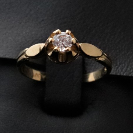 δαχτυλίδι χρυσό με πέτρα ζιρκόν