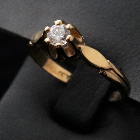 δαχτυλίδι χρυσό με πέτρα ζιρκόν