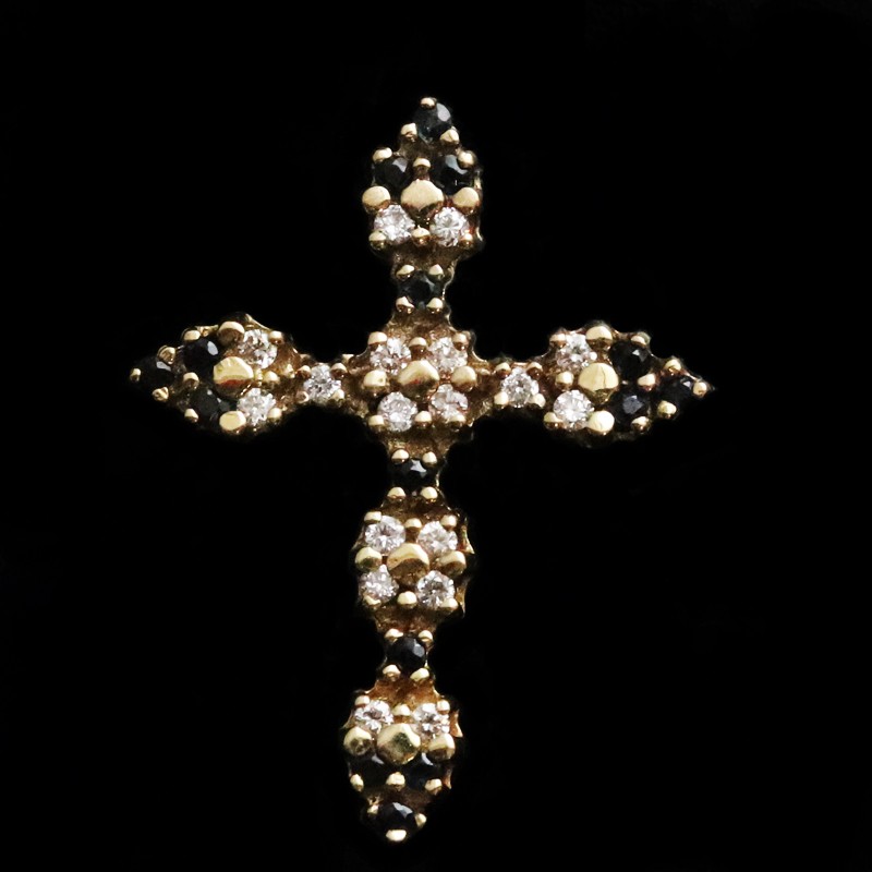 cross with black onyx