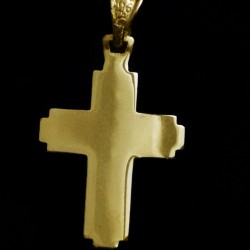 golden cross with cubic zirconia stones 2