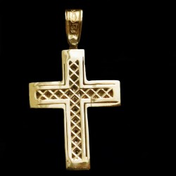 golden cross with cubic zirconia stones 2