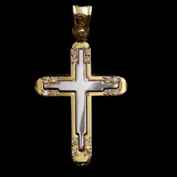 σταυρος χρυσος με πετρες ζιργκον