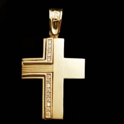 χρυσος σταυρος με πετρες ζιργκον