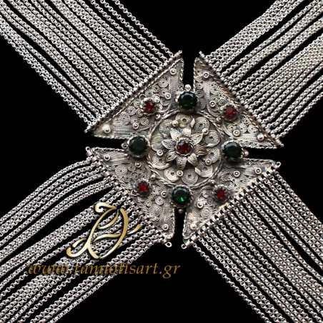 pectoral jewel for fustanella or sarakatsans