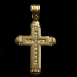 χρυσος σταυρος με πετρες ζιργκον