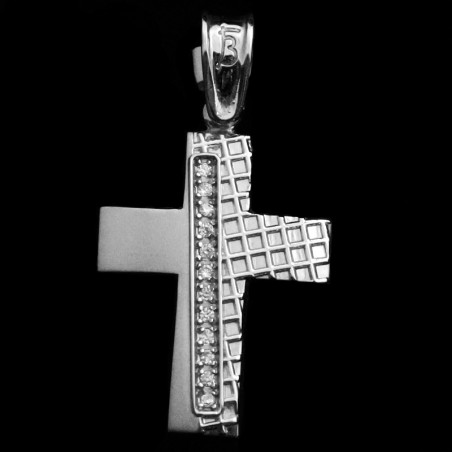 white gold cross